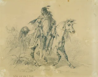 Blackfeet warrior on horseback, c.1833-43